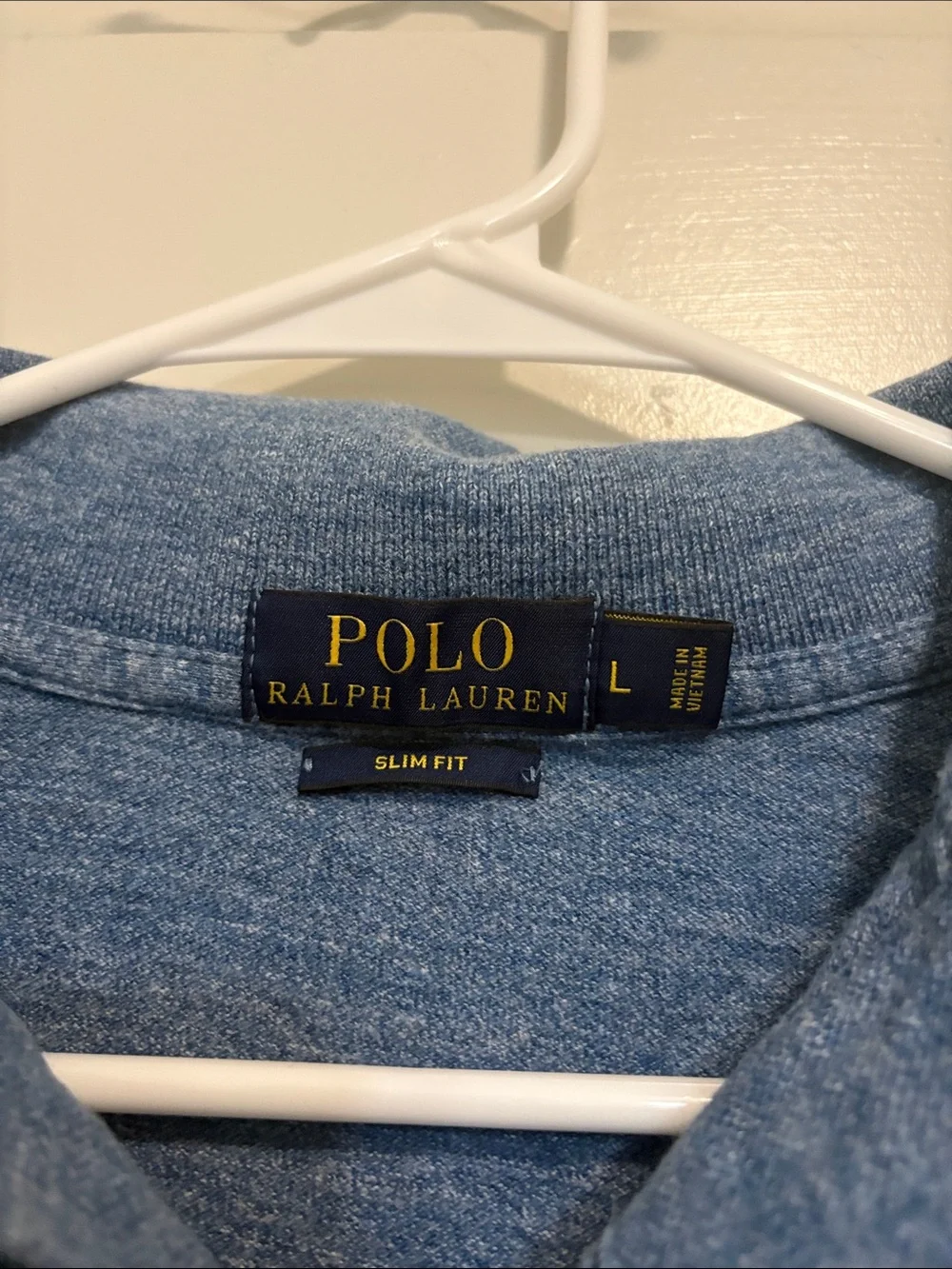 Polo by Ralph Lauren Long-Sleeve Heathered Blue Polo
